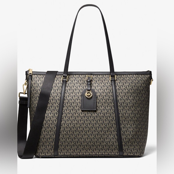 MICHAEL Michael Kors Handbags - Michael Kors Heritage Large Monogram Travel Tote Bag